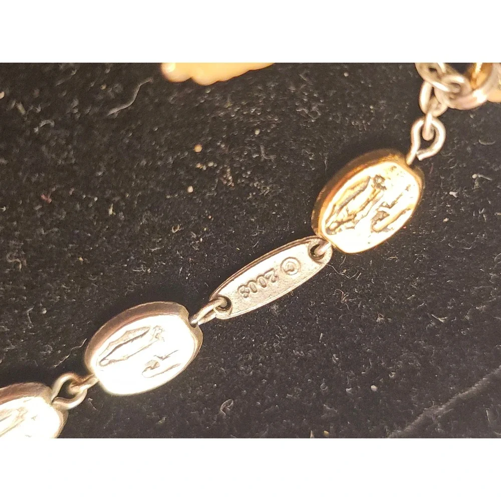 Vintage Ghirelli 2 Tone Religious Rosary Necklace 2003 Lourdes Water Crucifix 22